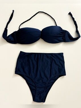 Cia Marítima NEW Navy High-Waist Bikini Set - Women Swim